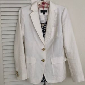 J.Crew white linen blazer with cami